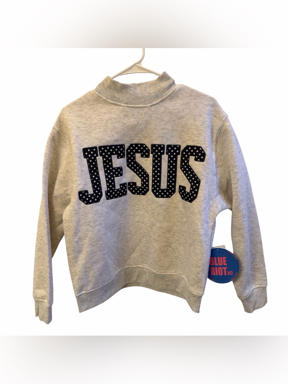 Viral Blue Riot “Jesus” Sweatshirt Pullover size M - NWT **